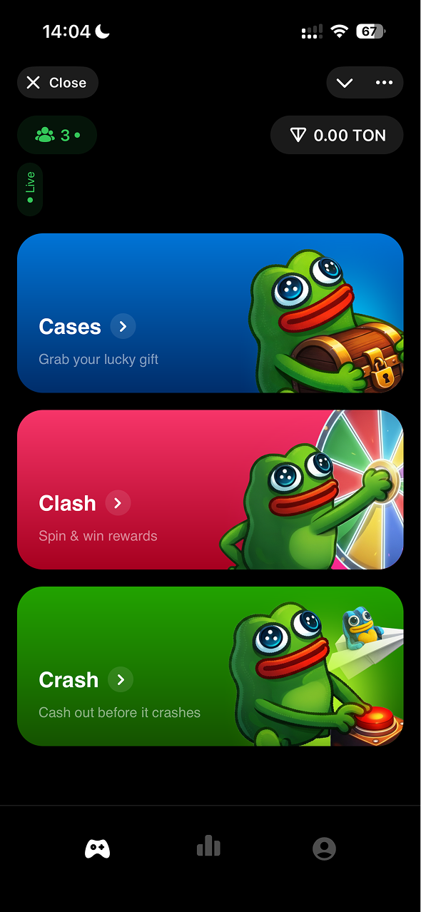 Экран игрового Mini App